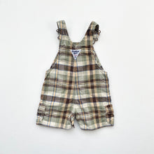 Load image into Gallery viewer, OshKosh check dungaree shortalls (Age 6m)
