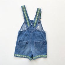 Load image into Gallery viewer, 90s Butterflies &amp; Flowers dungaree shortalls (Age 4)
