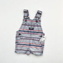 Load image into Gallery viewer, OshKosh striped dungaree shortalls (Age 6m)
