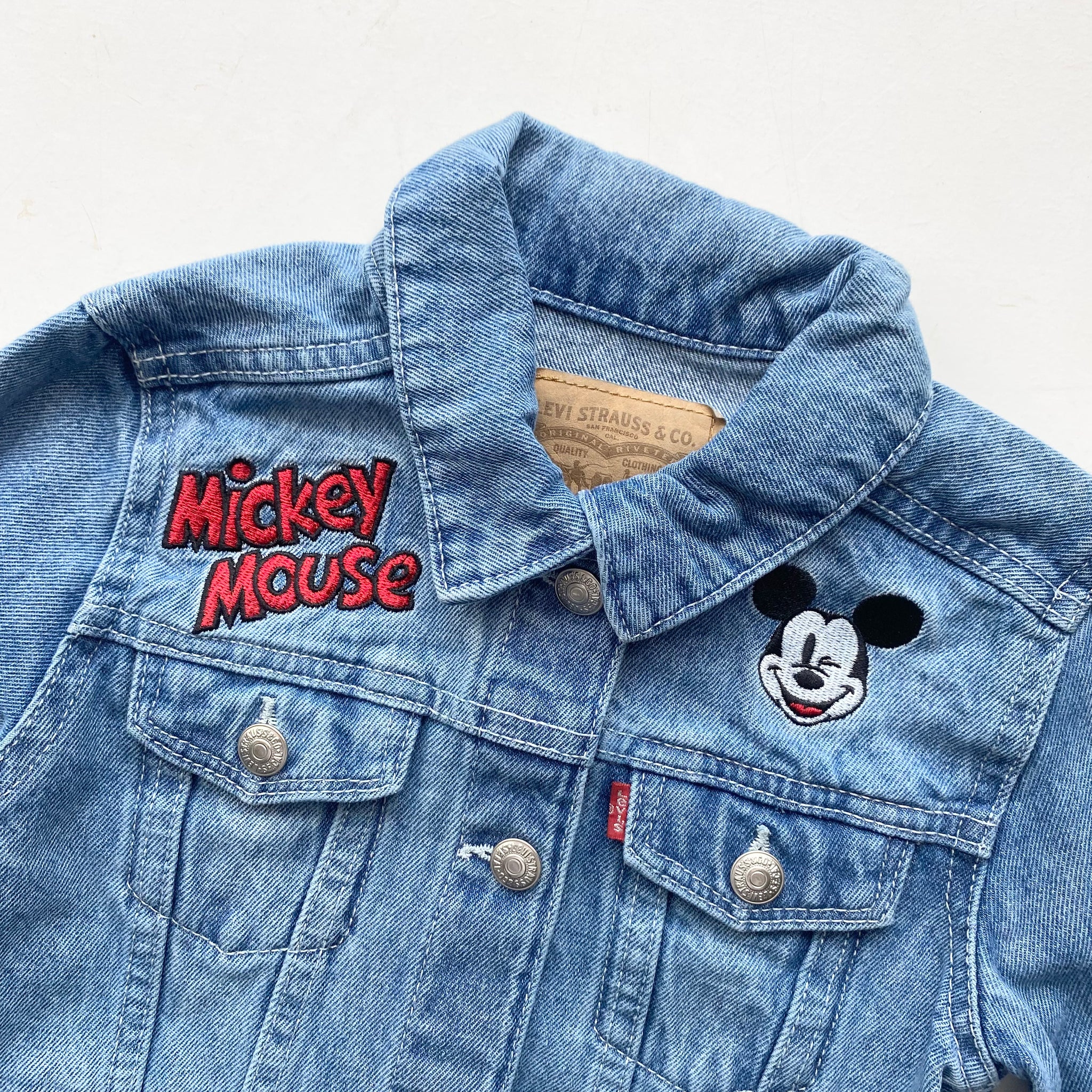 Levi s Disney Mickey Mouse denim jacket Age 6 7 Little Red Cactus