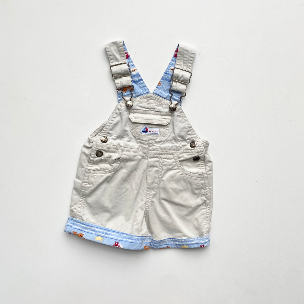 Sprocket dungaree shortalls (Age 6/9m)