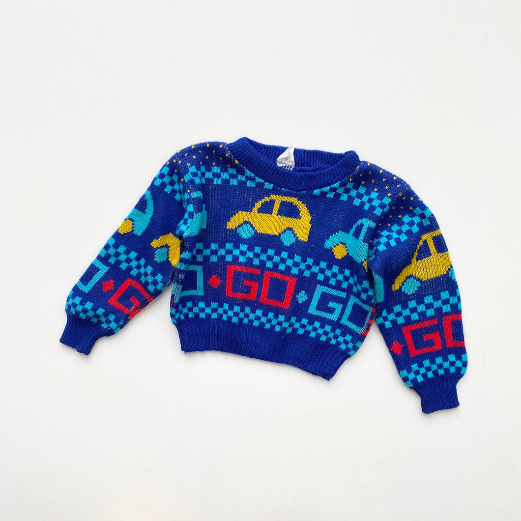 Knitted Car jumper (Age 1)