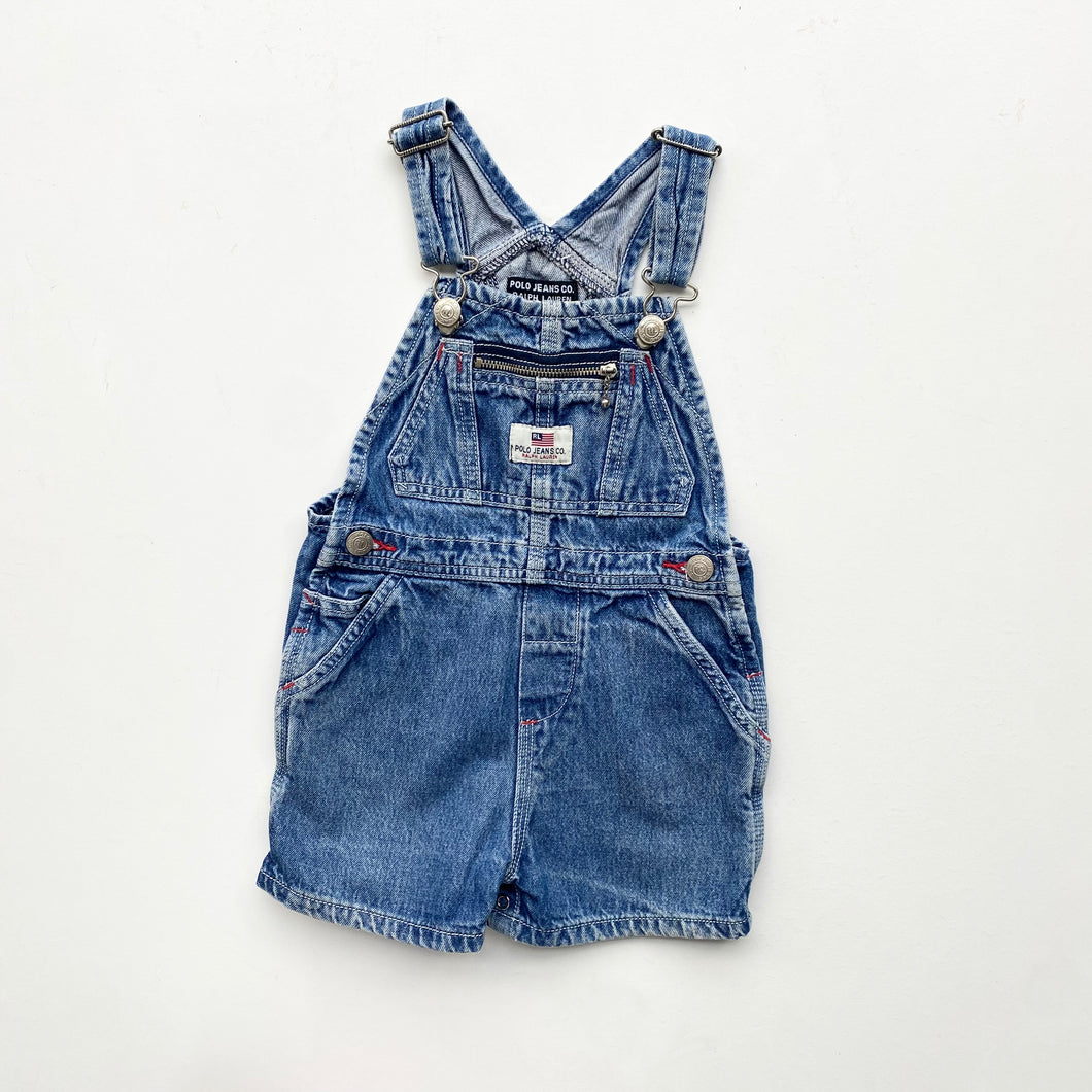 90s Ralph Lauren dungaree shortalls (Age 12/18m)