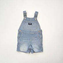 Load image into Gallery viewer, OshKosh hickory stripe dungaree shortalls (Age 1)
