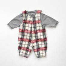 Load image into Gallery viewer, Tartan dungarees (Age 3/6m)
