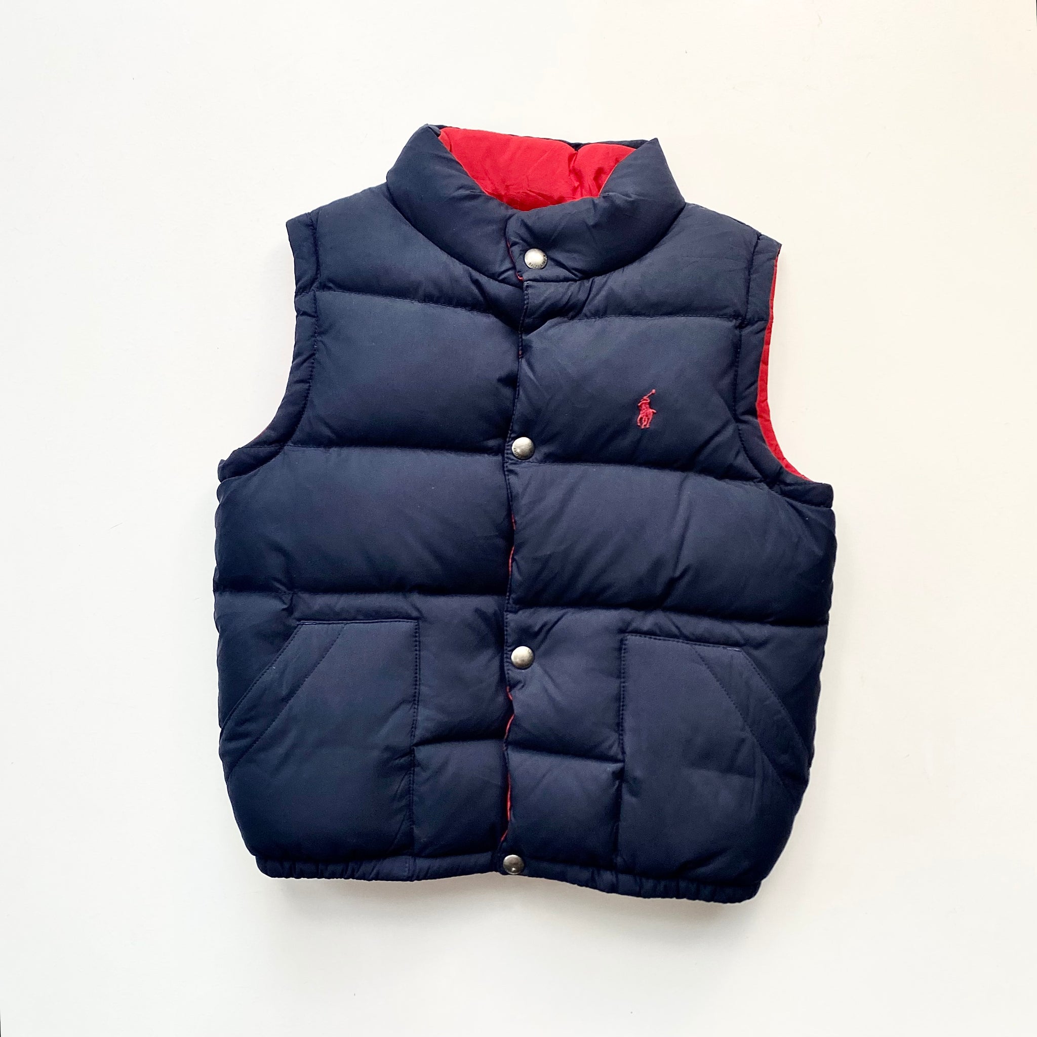 90s Ralph Lauren reversible gilet Age 7 Little Red Cactus