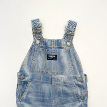 Load image into Gallery viewer, OshKosh hickory stripe dungaree shortalls (Age 1)
