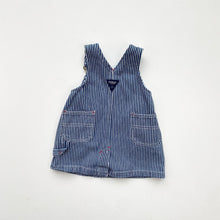 Load image into Gallery viewer, 90s OshKosh hickory dungaree dress (Age 3m)
