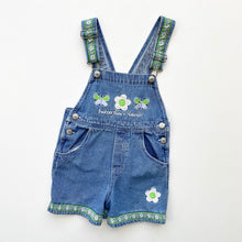 Load image into Gallery viewer, 90s Butterflies &amp; Flowers dungaree shortalls (Age 4)
