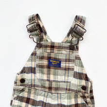 Load image into Gallery viewer, OshKosh check dungaree shortalls (Age 6m)
