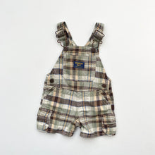 Load image into Gallery viewer, OshKosh check dungaree shortalls (Age 6m)
