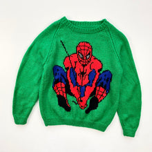 Load image into Gallery viewer, Spider-Man hand knitted jumper (Age 6/7)
