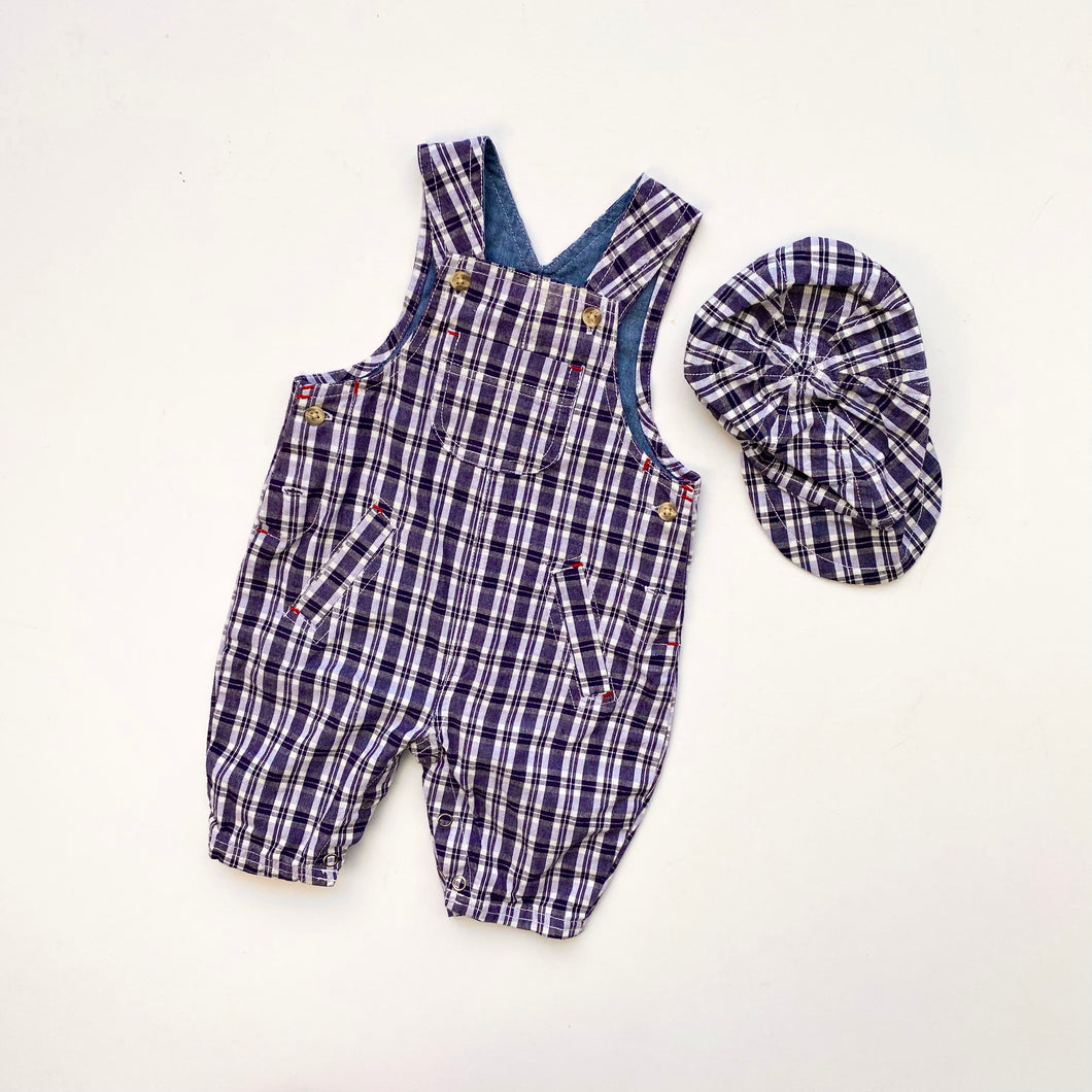 Baby dungarees & hat (Age 0/3m)