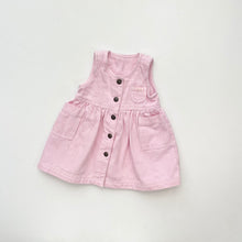 Load image into Gallery viewer, 90s OshKosh hickory dungarees dress (Age 6m)
