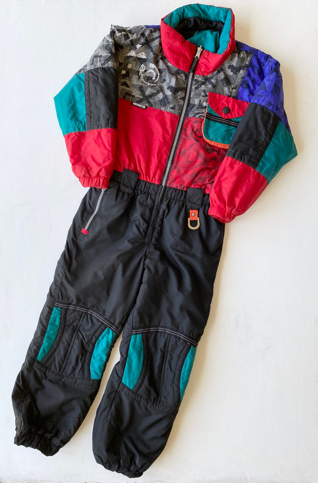 90s crazy print ski-suit (Age 6)
