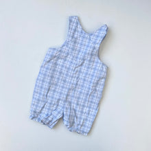 Load image into Gallery viewer, Vintage check dungaree shortalls (Age 3m)
