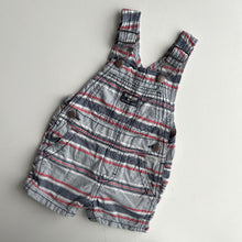 Load image into Gallery viewer, OshKosh striped dungaree shortalls (Age 6M)
