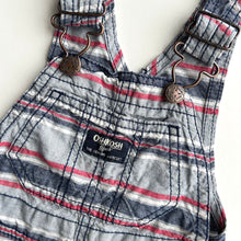 Load image into Gallery viewer, OshKosh striped dungaree shortalls (Age 6M)
