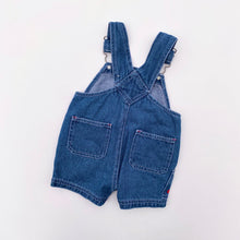 Load image into Gallery viewer, Vintage baby denim dungaree shortalls (Age 0/3m)
