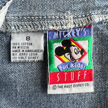 Load image into Gallery viewer, 90s Disney Mickey dungaree shortalls (Age 8)
